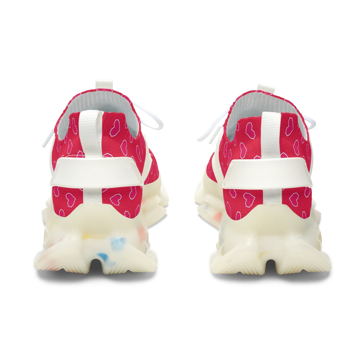 Stylish Women's Mesh Sneakers with Heart Pattern - Perfect for Casual Wear & Active Lifestyle