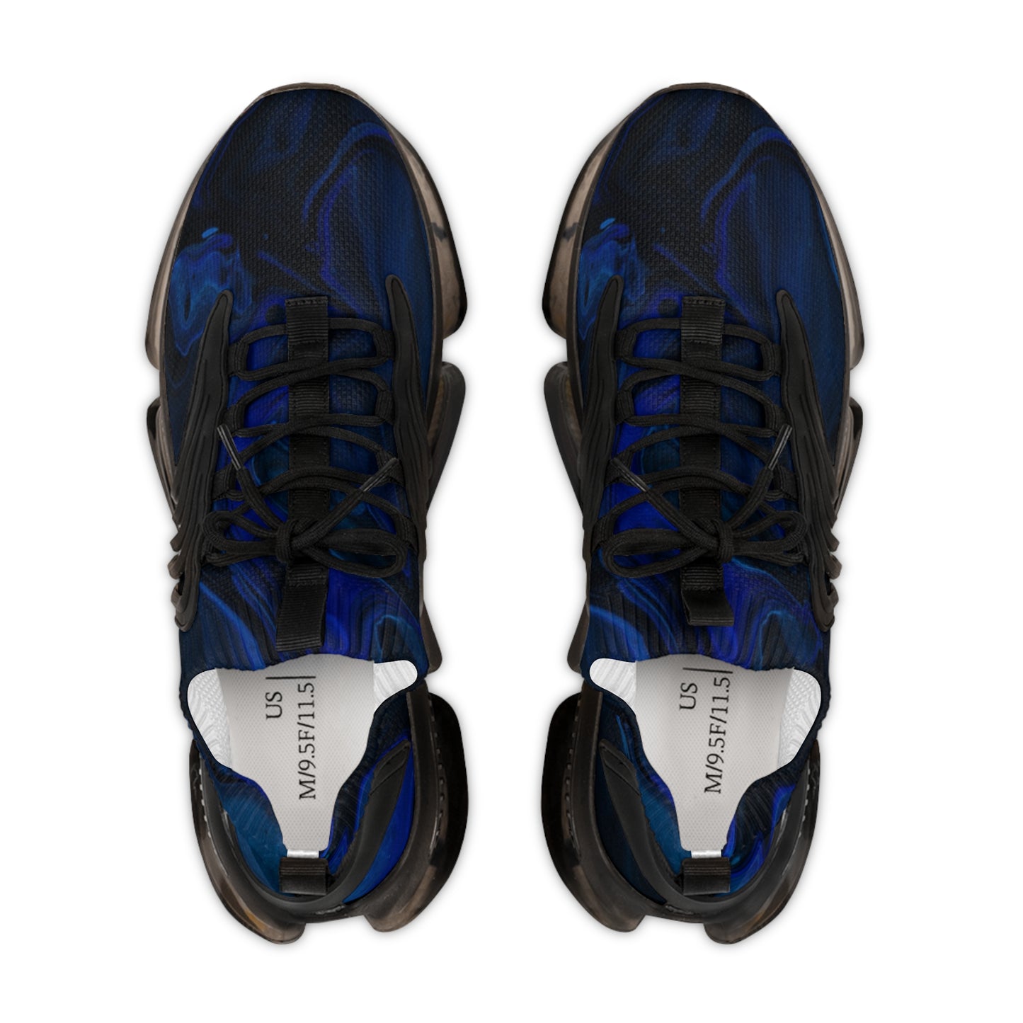 Ultralight Men's Mesh Sneakers - Stylish Blue Wave Design for All-Day Comfort